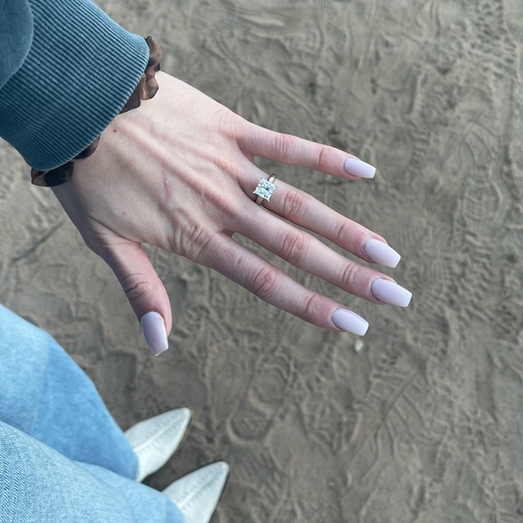 SALE! 3ct+ VVS Princess Cut Diamond Ring! w/ GCAL paperwork! New! - Picture 3 of 9